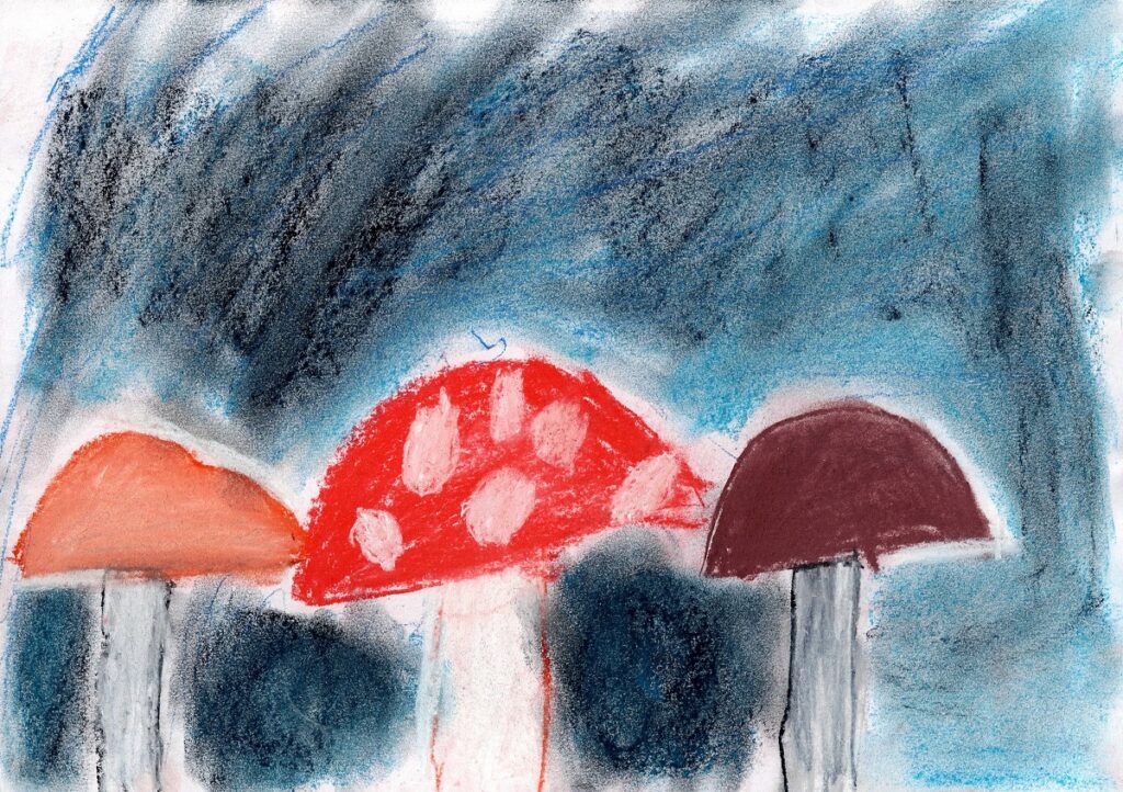 kresba suchým pastelem